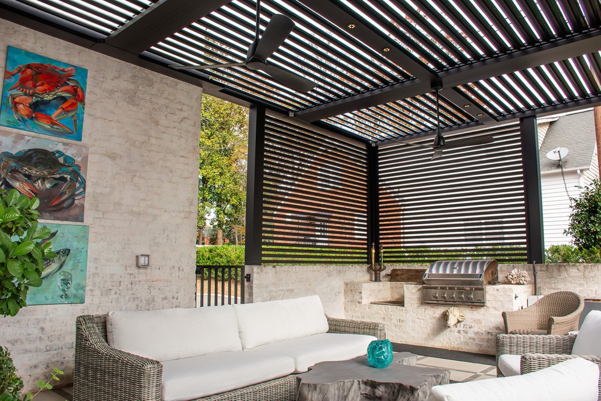 Louvered pergola project